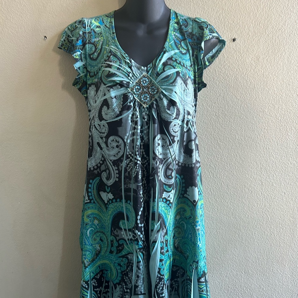 Women’s APT9 Petite Medium Green Flowy Dress